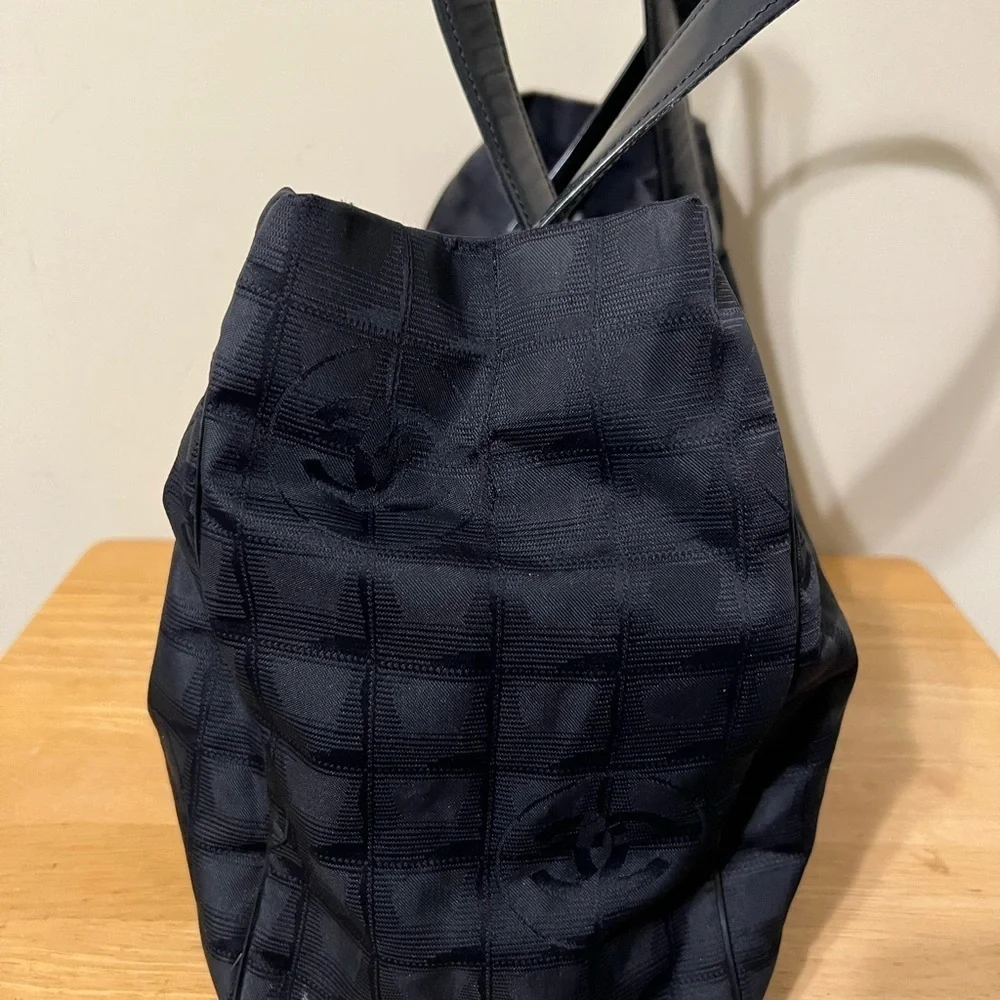 Chanel Black New Travel Line Nylon Tote